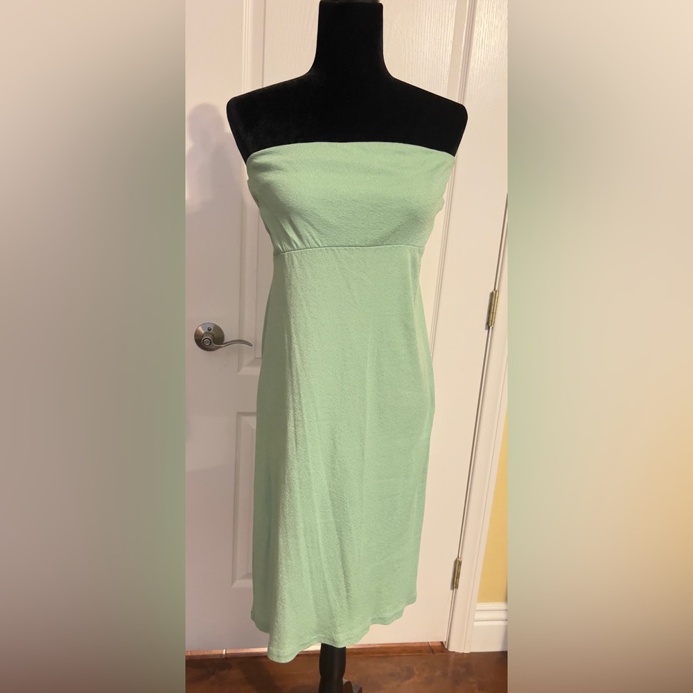 Michael Stars Green Sleeveless Scoop Neck Sundress
